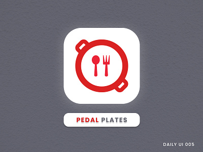 Pedal Plates - Icon For  a Food Delivery App