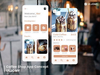 Coffe Shop App Concept app art branding design dribbble best shot dribbble invite minimal typography ui ux