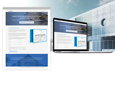 Autodesk BIM Leads Generation Campaign digital digital campaign landing page landing page concept landing page design