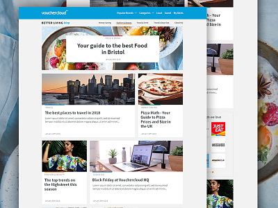 Vouchercloud Blog Design