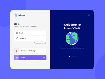 Awesome UX UI Login Page colors design figma social typography ui ux web website