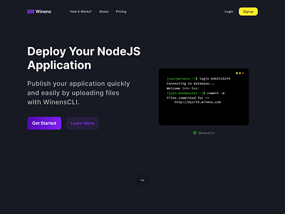 Web Node Deploy Site UX UI