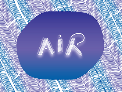 ElementalSeries 01 air art atmosphere design elements flat illustration illustrator lettering minimal nature sky type typography wind