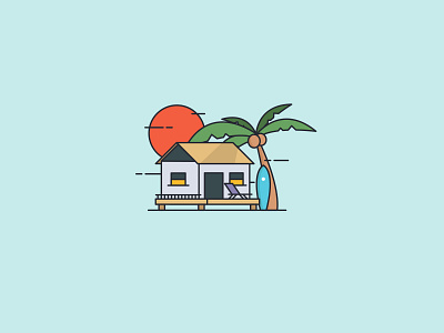 palm tree design illustration illustrator vector