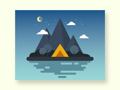 campsite design illustration illustrator vector