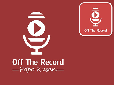 Off the Record u art branding design flat illustration logo minimal text logo type typography