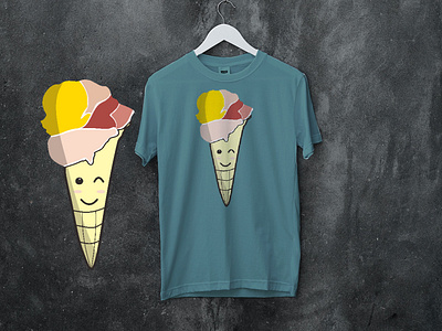 Funny ice cream (T-shirt design)