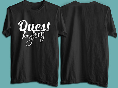 Qoest For Glory branding design illustration logo t shirt design t shirts typography