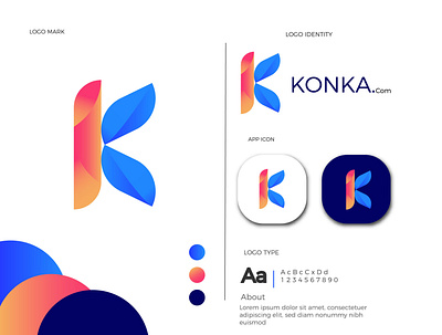 K letter logo abstract agency logo app icon brand identity branding branding design colorful dribbble best shot gradient icon letter k lettermark logo logo collection logo concept logo mark logotype minimalist logo monogram vector