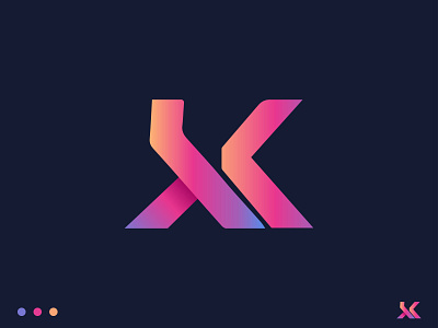 Letter K +X logo