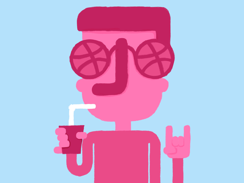 My first real debut! debut dribbble drink illustrator photoshop pink summer