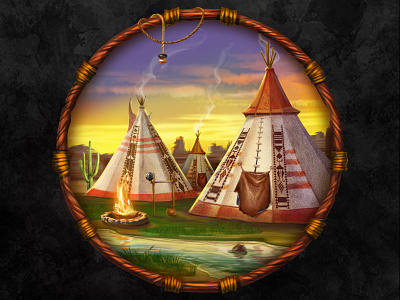 A Teepee slot symbol digital art gambling game art game design indian symbol indians symbols indians themed slot design slot design machine slot developer slot development slot machine symbol design symbol designer symbol developer teepee teepee symbol