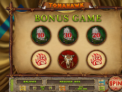 Bonus Game of the slot game "Tomahawk"