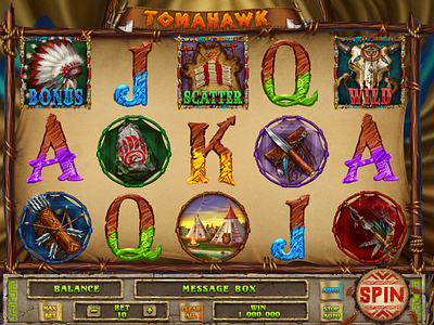The main UI of the Indians Themed Slot game