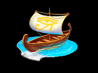 Egyptian Boat - Social Game Object boat boat illustration boat symbol casino egyptian boat egyptian symbol game art game design illustration online slot design social game social game art social game design social game developers social game development