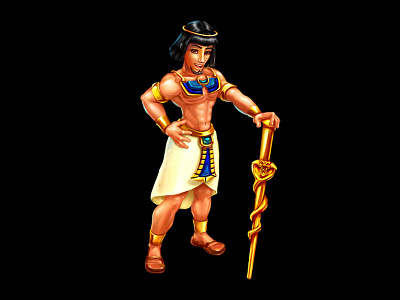An Egyptian as a character of the social game⁠ character designer characterdesign egyptian egyptian symbol game art game design online slot design slot game graphics slot machine character slot machne character symbol developers symbol development