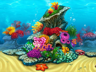 Ocean Themed slot game Background⁠