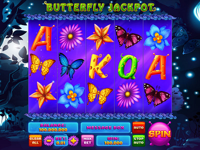 Game reels for Buttefly slot