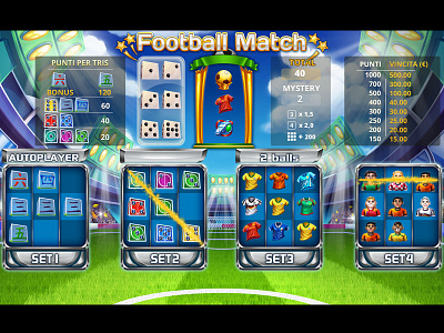 Playing fields Design for the Football themed slot