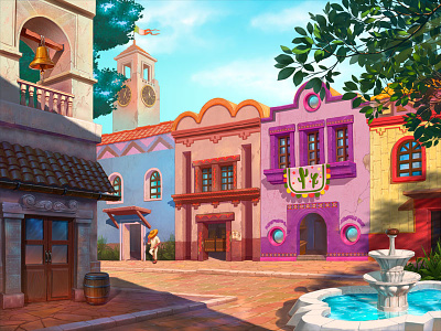 Mexican themed slot machine Background