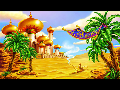 The main background for the slot machine "Aladdin" aladdin aladdin background aladdin design aladdin slot background background art background design background development background illustration background image background slot gambling gambling art gambling design gambling designer game art game design illustration slot background slot illustration
