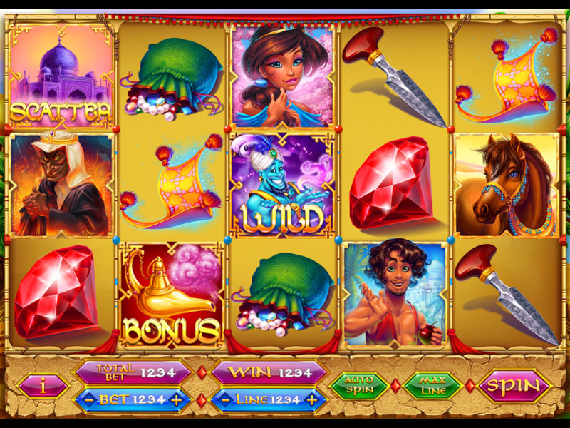 Aladdin slot Game reel design by artforgame on Dribbble