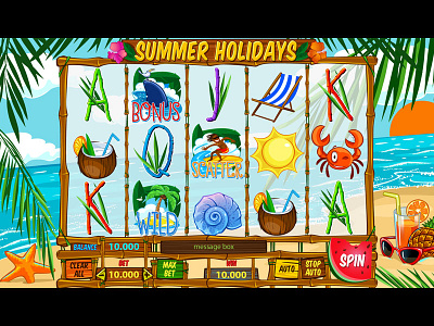 Game reels development - slot game "Summer Holidays"