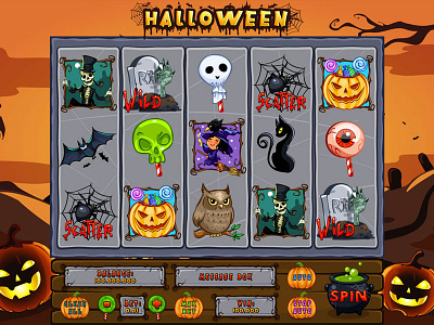 Halloween slot game kit  Kit games, Slots games, Game assets