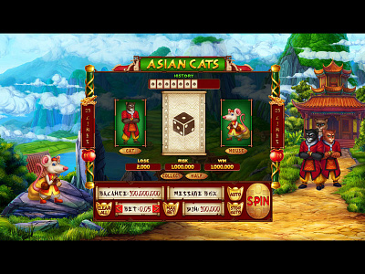 Double Game Design asian cats casino art casino design cats design double game double game design gambling game art game design graphic designer oriental slot oriental symbols oriental themed slot art slot design slot design game slot designer slot fgame design