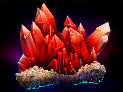 Crystals crystals digital art game art game design jupiter planets saturn slot design space symbols topaz