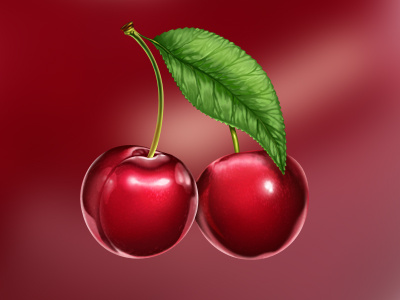 Cherry cherry concept art digital art fruits gambling game art game design grape lemon orange slot design symbols
