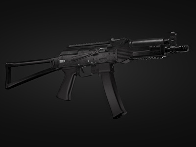 Saiga-9 3d graphic attritions carbine digital art game art modeling saiga smooth weapon