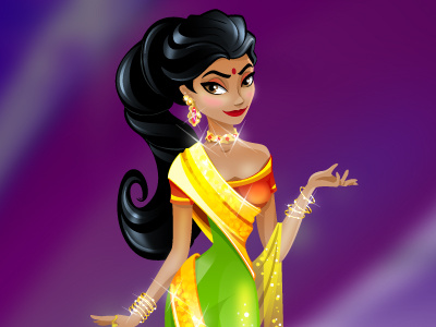 Indian girl beautiful concept art game art game design girl graphic design indian info vector art