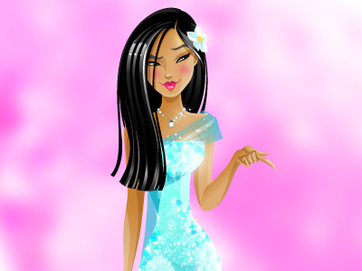 Asian girl asian beautiful concept art game art game design girl graphic design info vector art
