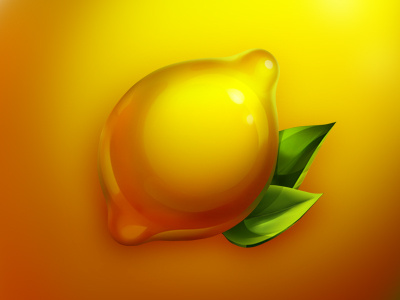 Lemon 2d casino digital art game art game design garden glossy graphic design lemon online slot design symbol