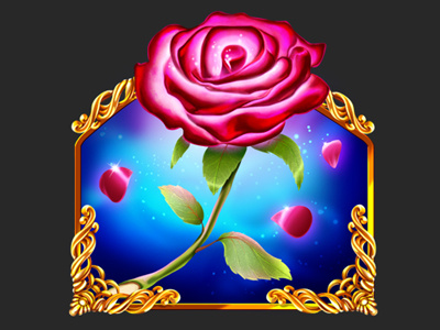 Wild Rose game art game design graphic design rose sketch slot design slot machine symbol