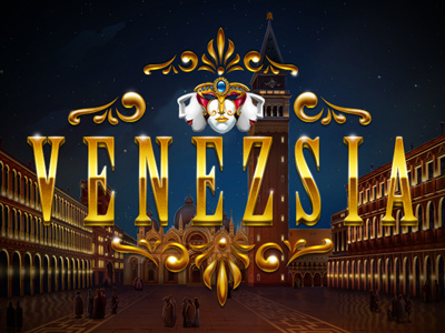 Venetian logo art casino design game game art game design game slot graphic logo online slot design slot machine