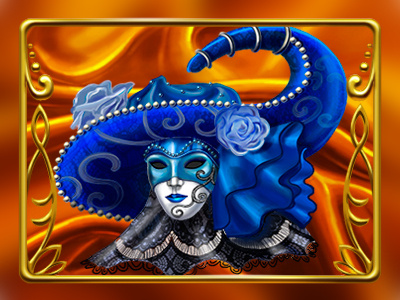 Venetian blue mask art casino design game game art game design game slot graphic online slot design slot machine symbols