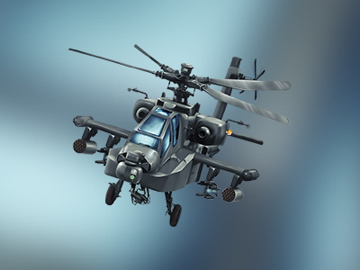 Apache helicopter by artforgame on Dribbble