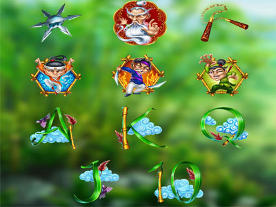 Shaolin's characters & symbols casino china chinese design digital art gambling game game art game design game slot graphic graphic design illustration online shaolin slot design slot machine symbol symbols
