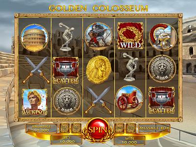 "Golden Colosseum" slot game - the main interface