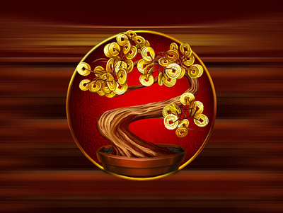 Chinese Bonsai Gold Coin Money Tree bones bonsai bonsai slot symbol chinese bonsai coin coins gambling design gambling slot game slot symbol money tree slot art slot deisgn slot symbols symbol slot