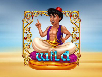 Aladdin as a Wild slot symbol aladdin aladdin symbol aladdin themed slot aladdin themed symbol digital art gambling game art game design game slot graphic design slot design slot game slot machine slot symbol symbol symbols wild wild symbol