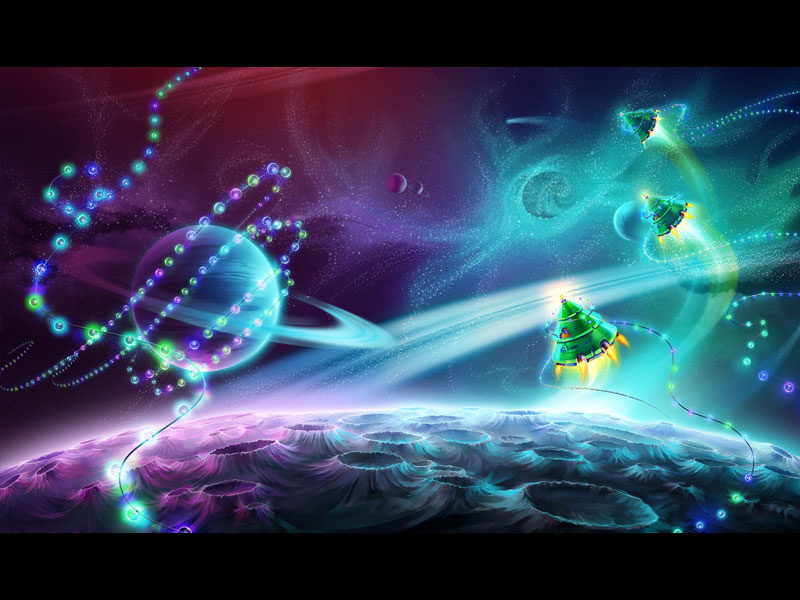 Christmas Themed Space Background by on Dribbble