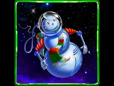 Space Snowman slot symbol christmas christmas slot game christmas symbol game art game design slot design slot machine snowman snowman symbol space space symbol symbol design symbol designer symbol developer symbol development