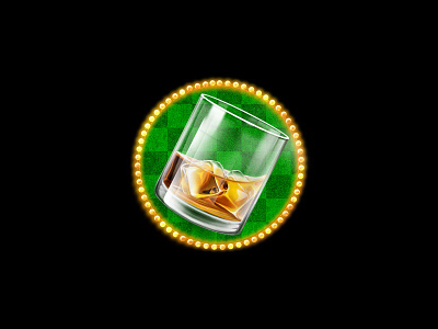 A glass of whiskey as a slot game symbol casino slot art casino symbol design slot glass glass of whiskey glass slot symbol glass symbol ice whiskey slot game design slot machine art slot machine design whiskey whiskey slot symbol whiskey with ice