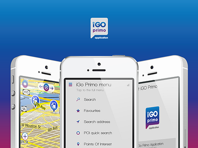 iGo skin concept gradient igo iphone mobile navigation