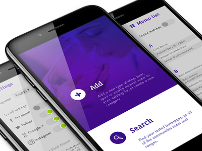 Fluid Memo app screens app beer drink iphone memo memory whiskey wine