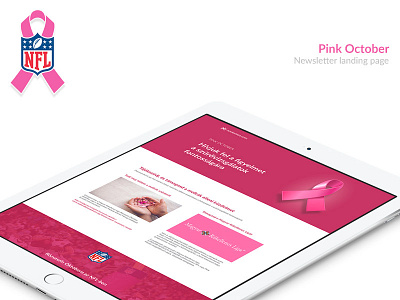 NFL Pink month landing page breast cancer month nfl pink