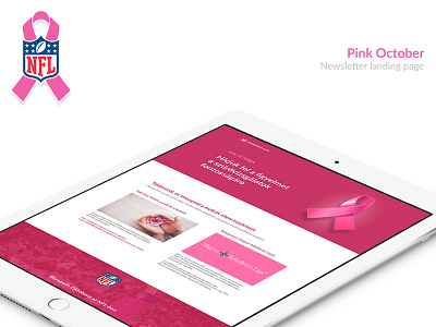 NFL Pink month landing page